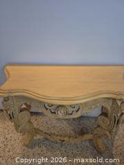 MaxSold Auction: Rococo/Baroque Ornate Wood Console Table, Natural Finish - Toronto (Ontario, Canada) PARTNER MANAGED Estate Sale Online Auction -Bridle Path Estate