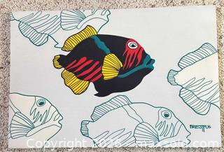 MaxSold Auction: Ron Breitfus Textile Art Tropical Puffer Fish 35 x 23 in, Vintage - Toronto (Ontario, Canada) PARTNER MANAGED Estate Sale Online Auction -Bridle Path Estate