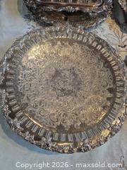 MaxSold Auction: Set of 4 Silverplate Victorian Reproduction Serving Trays/Platters - Toronto (Ontario, Canada) PARTNER MANAGED Estate Sale Online Auction -Bridle Path Estate