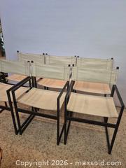 MaxSold Auction: Set of 6 Metal Frame Director Style Chairs with Vinyl Seats - Toronto (Ontario, Canada) PARTNER MANAGED Estate Sale Online Auction -Bridle Path Estate