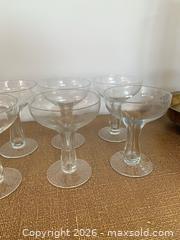 MaxSold Auction: Set of 8 Vintage Clear Coupe / Cocktail Glasses, 5–7 oz - Toronto (Ontario, Canada) PARTNER MANAGED Estate Sale Online Auction -Bridle Path Estate