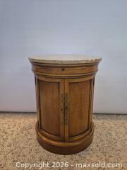 MaxSold Auction: Traditional Solid Wood End Table with Marble Top - Toronto (Ontario, Canada) PARTNER MANAGED Estate Sale Online Auction -Bridle Path Estate