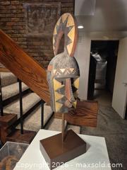 MaxSold Auction: Tribal Style Painted Wood Mask with Stand - Toronto (Ontario, Canada) PARTNER MANAGED Estate Sale Online Auction -Bridle Path Estate