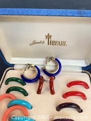 MaxSold Auction: Trifari Vintage Gold-Tone Interchangeable Clip-On Earrings Set with Multicolor Stones - Toronto (Ontario, Canada) PARTNER MANAGED Estate Sale Online Auction -Bridle Path Estate