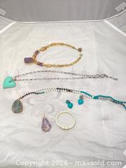 MaxSold Auction: Turquoise & Druzy Jewelry Lot — Necklace, Bracelet, Earrings - Toronto (Ontario, Canada) PARTNER MANAGED Estate Sale Online Auction -Bridle Path Estate