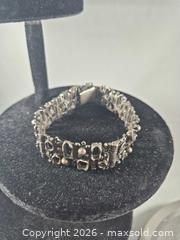 MaxSold Auction: Vintage 850 Silver Brutalist Abstract Bracelet, ~7 in, Box Clasp - Toronto (Ontario, Canada) PARTNER MANAGED Estate Sale Online Auction -Bridle Path Estate