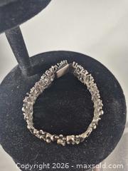 MaxSold Auction: Vintage 850 Silver Brutalist Abstract Bracelet, ~7 in, Box Clasp - Toronto (Ontario, Canada) PARTNER MANAGED Estate Sale Online Auction -Bridle Path Estate