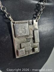 MaxSold Auction: Vintage ÅA Denmark Pewter Modernist Brutalist Pendant Necklace - Toronto (Ontario, Canada) PARTNER MANAGED Estate Sale Online Auction -Bridle Path Estate