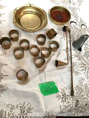 MaxSold Auction: Vintage Brass Napkin Rings & Ashtray, Mid-Century Lot - Toronto (Ontario, Canada) PARTNER MANAGED Estate Sale Online Auction -Bridle Path Estate