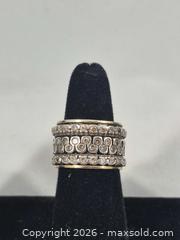 MaxSold Auction: Vintage Custom Made Sterling Silver Spinning Ring with Inner Filigree Design Ring, Size 7 - Toronto (Ontario, Canada) PARTNER MANAGED Estate Sale Online Auction -Bridle Path Estate