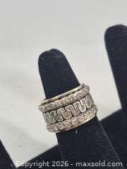 MaxSold Auction: Vintage Custom Made Sterling Silver Spinning Ring with Inner Filigree Design Ring, Size 7 - Toronto (Ontario, Canada) PARTNER MANAGED Estate Sale Online Auction -Bridle Path Estate