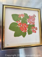 MaxSold Auction: Vintage Framed Botanical Floral Artwork, 16" Overall - Toronto (Ontario, Canada) PARTNER MANAGED Estate Sale Online Auction -Bridle Path Estate