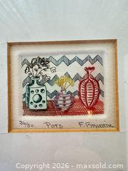 MaxSold Auction: Vintage Limited Edition Signed "Pots" Still Life Print, Silver Frame - Toronto (Ontario, Canada) PARTNER MANAGED Estate Sale Online Auction -Bridle Path Estate