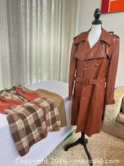 MaxSold Auction: Vintage Men's Cognac Leather Trench Coat, Size 44 - Toronto (Ontario, Canada) PARTNER MANAGED Estate Sale Online Auction -Bridle Path Estate