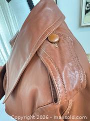 MaxSold Auction: Vintage Men's Cognac Leather Trench Coat, Size 44 - Toronto (Ontario, Canada) PARTNER MANAGED Estate Sale Online Auction -Bridle Path Estate
