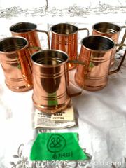 MaxSold Auction: Vintage OBO Polished Copper Mugs, Set of 6 - Toronto (Ontario, Canada) PARTNER MANAGED Estate Sale Online Auction -Bridle Path Estate