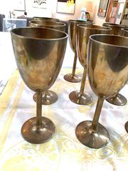 MaxSold Auction: Vintage Set of 12 Brass Wine Goblets, 8 in Tall - Toronto (Ontario, Canada) PARTNER MANAGED Estate Sale Online Auction -Bridle Path Estate