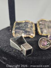 MaxSold Auction: Vintage Sterling Silver Amethyst Earrings and Pendant - 5 Pieces - Toronto (Ontario, Canada) PARTNER MANAGED Estate Sale Online Auction -Bridle Path Estate