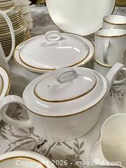 MaxSold Auction: Wedgwood Bone China Saturn (Susie Cooper) 79-Piece Dish Set, Made in ENGLAND - Toronto (Ontario, Canada) PARTNER MANAGED Estate Sale Online Auction -Bridle Path Estate
