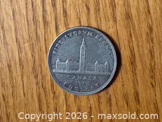 MaxSold Auction: 1939 Canada $1 silver dollar coin  - Kingston (Ontario, Canada) SELLER MANAGED Downsizing Online Auction -  Juniper Drive