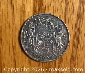 MaxSold Auction: 1949 Canada 50 cent piece - Kingston (Ontario, Canada) SELLER MANAGED Downsizing Online Auction -  Juniper Drive