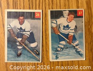 MaxSold Auction: (2) 1954-55 Parkhurst Leo Boivin & Gordie Hannigan - Kingston (Ontario, Canada) SELLER MANAGED Downsizing Online Auction -  Juniper Drive
