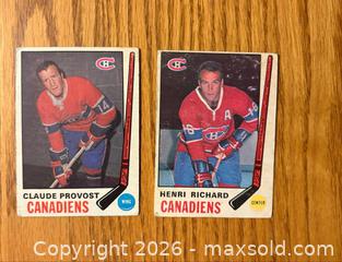 MaxSold Auction: (2) 1969-70 O-pee-chee Henri Richard & Claude Provost - Kingston (Ontario, Canada) SELLER MANAGED Downsizing Online Auction -  Juniper Drive