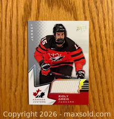 MaxSold Auction: Ridly Greig hockey jersey card  - Kingston (Ontario, Canada) SELLER MANAGED Downsizing Online Auction -  Juniper Drive