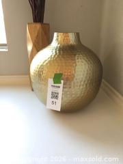 MaxSold Auction: 2 Decorative Vases (wood & metal) - Prosper (Texas, USA) PARTNER MANAGED Moving Online Auction - Three Rivers Drive
