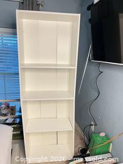 MaxSold Auction:  5 Shelf White bookcase  - Prosper (Texas, USA) PARTNER MANAGED Moving Online Auction - Three Rivers Drive