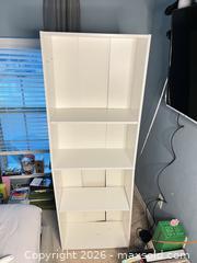 MaxSold Auction:  5 Shelf White bookcase  - Prosper (Texas, USA) PARTNER MANAGED Moving Online Auction - Three Rivers Drive