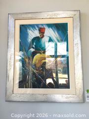 MaxSold Auction: Bernard Mensah Framed Art 2004   - Prosper (Texas, USA) PARTNER MANAGED Moving Online Auction - Three Rivers Drive