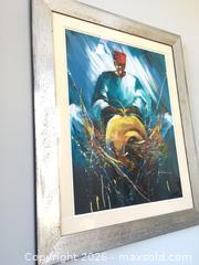 MaxSold Auction: Bernard Mensah Framed Art 2004   - Prosper (Texas, USA) PARTNER MANAGED Moving Online Auction - Three Rivers Drive