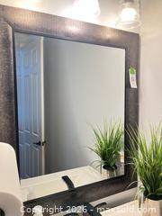 MaxSold Auction:  Dark Silver & Black Framed Mirror - Prosper (Texas, USA) PARTNER MANAGED Moving Online Auction - Three Rivers Drive