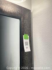 MaxSold Auction:  Dark Silver & Black Framed Mirror - Prosper (Texas, USA) PARTNER MANAGED Moving Online Auction - Three Rivers Drive