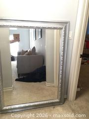 MaxSold Auction: Large Mirror with silver colored wood frame - Prosper (Texas, USA) PARTNER MANAGED Moving Online Auction - Three Rivers Drive