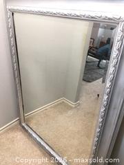 MaxSold Auction: Large Mirror with silver colored wood frame - Prosper (Texas, USA) PARTNER MANAGED Moving Online Auction - Three Rivers Drive