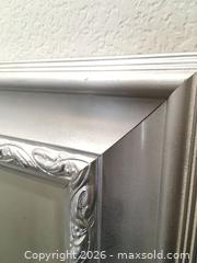 MaxSold Auction: Large Mirror with silver colored wood frame - Prosper (Texas, USA) PARTNER MANAGED Moving Online Auction - Three Rivers Drive