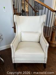 MaxSold Auction: Z Gallery leather wingback accent chair #2 - Prosper (Texas, USA) PARTNER MANAGED Moving Online Auction - Three Rivers Drive