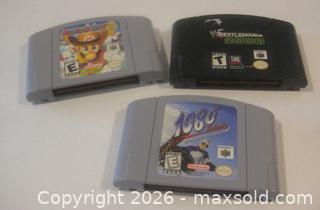MaxSold Auction: 3 NINTENDO 64 GAME CARTRIDGES - St. Catharines (Ontario, Canada) SELLER MANAGED Downsizing Online Auction - Allanburg Road South