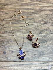 MaxSold Auction: 14KT RGP Amethyst Necklace Earring Set - Cocoa (Florida, USA) SELLER MANAGED Estate Sale Online Auction - Broadcast Court.
