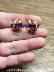 MaxSold Auction: 14KT RGP Amethyst Necklace Earring Set - Cocoa (Florida, USA) SELLER MANAGED Estate Sale Online Auction - Broadcast Court.