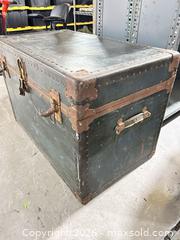MaxSold Auction: Antique steamer trunk - Cocoa (Florida, USA) SELLER MANAGED Estate Sale Online Auction - Broadcast Court.