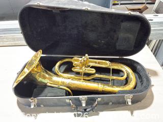 MaxSold Auction: Baritone horn with case - Cocoa (Florida, USA) SELLER MANAGED Estate Sale Online Auction - Broadcast Court.