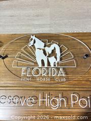 MaxSold Auction: Cedar Creek design, woodworking, Florida paint horse club reserve High Point plaque coat h - Cocoa (Florida, USA) SELLER MANAGED Estate Sale Online Auction - Broadcast Court.