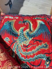 MaxSold Auction: Oriental type lot with embroidered pillows - Cocoa (Florida, USA) SELLER MANAGED Estate Sale Online Auction - Broadcast Court.