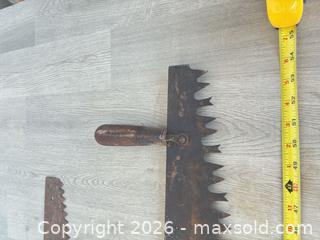 MaxSold Auction: Pair of antique/vintage lumberman crosscut hand saws - Cocoa (Florida, USA) SELLER MANAGED Estate Sale Online Auction - Broadcast Court.