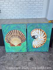 MaxSold Auction: Pair of nautical painted artwork - Cocoa (Florida, USA) SELLER MANAGED Estate Sale Online Auction - Broadcast Court.