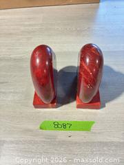 MaxSold Auction: Stonelike heart shaped book ends - Cocoa (Florida, USA) SELLER MANAGED Estate Sale Online Auction - Broadcast Court.