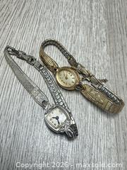 MaxSold Auction: Two antique Bulova 10K Rolled Gold Ladies Watches  - Cocoa (Florida, USA) SELLER MANAGED Estate Sale Online Auction - Broadcast Court.